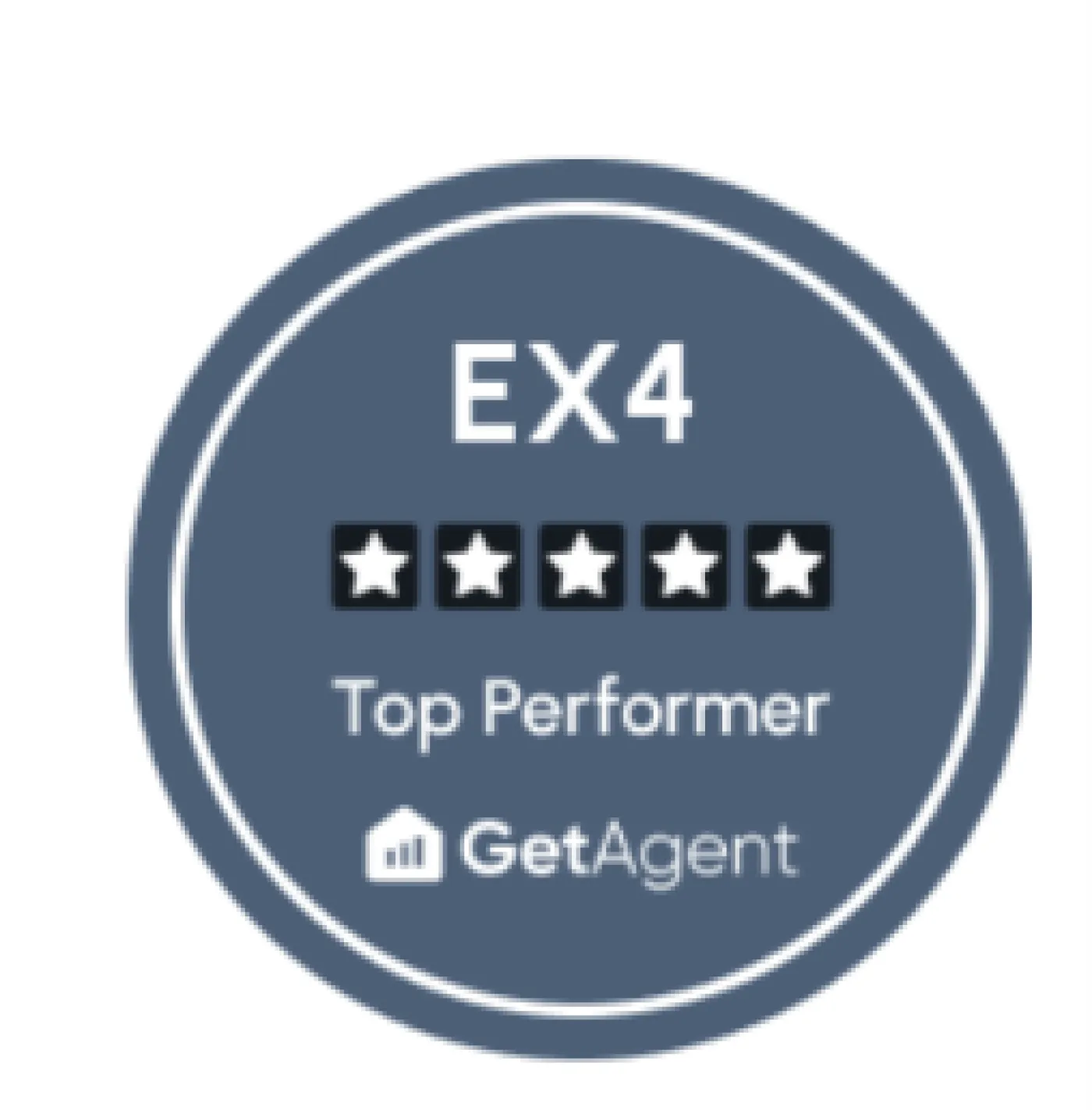 GetAgent EX4 five-star top performer badge